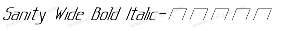 Sanity Wide Bold Italic字体转换